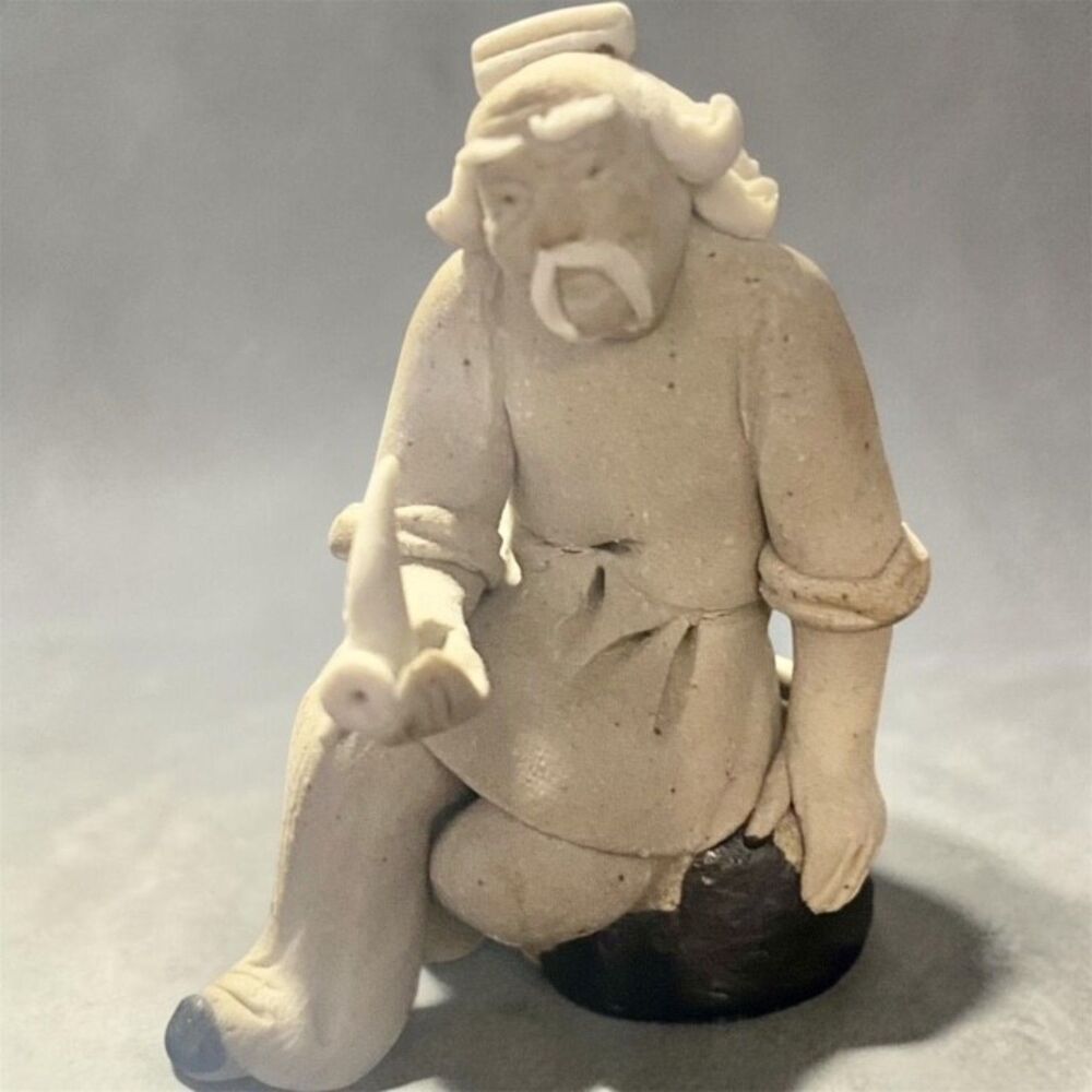 Vintage miniature ceramic "Mud Man" figurine, EUC